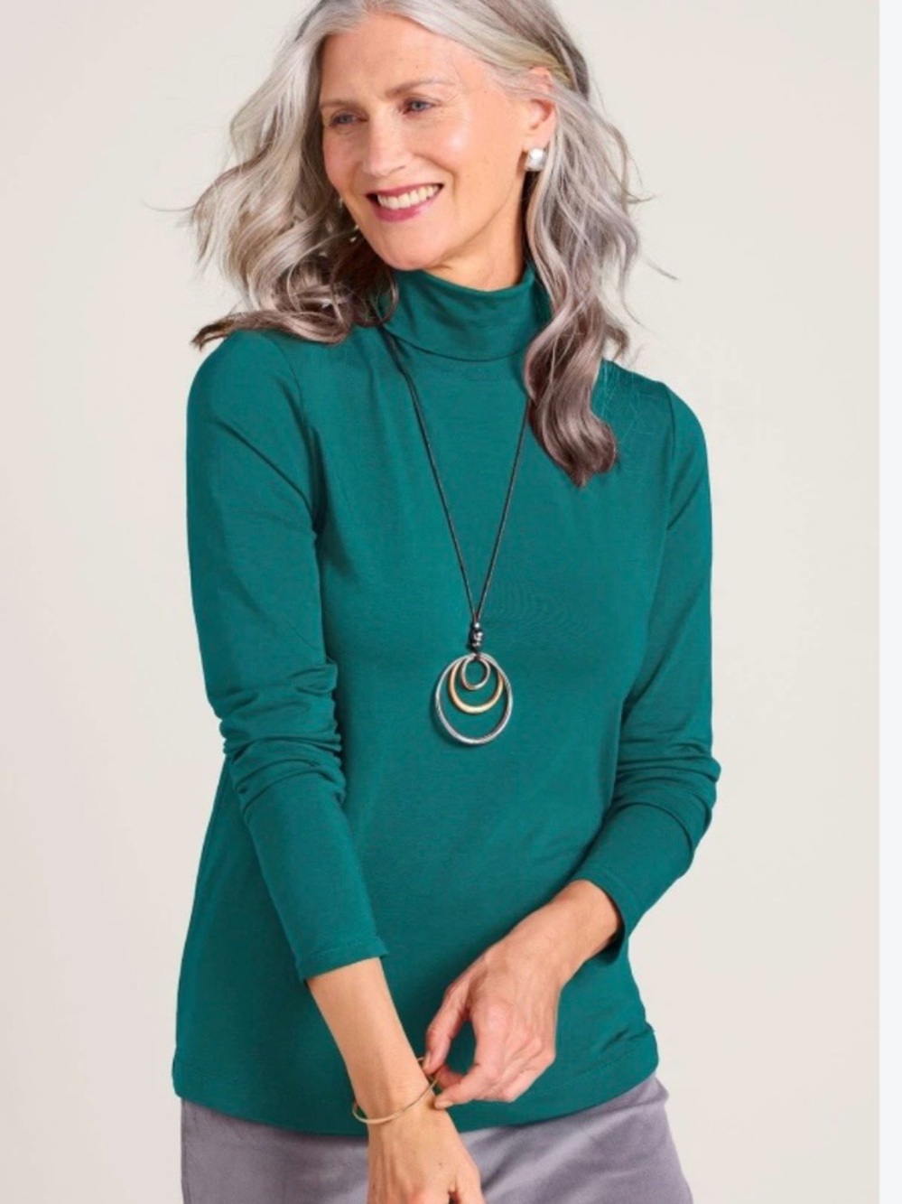 Chico’s Mock Turtleneck Top Sz 1